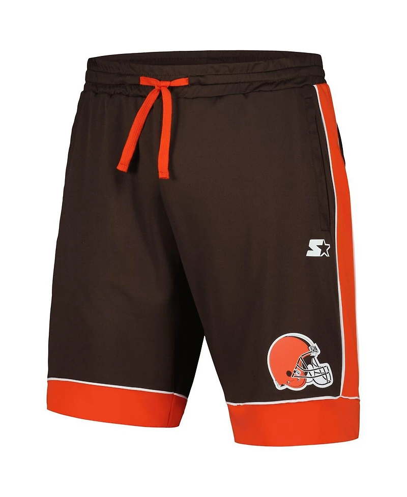 Starter Men's Brown/Orange Cleveland Browns Fan Favorite Fashion Shorts
