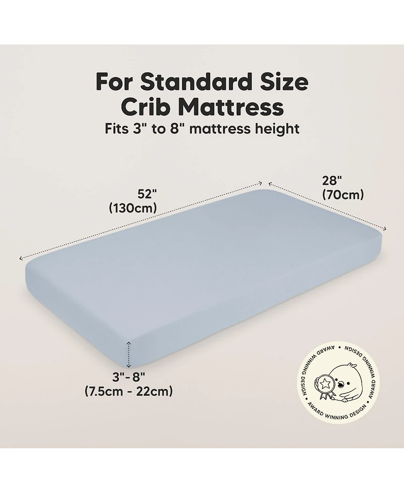 KeaBabies 2pk Fitted Crib Sheets for Boys, Girls, Baby Sheet, Standard Nursery Sheet Cover