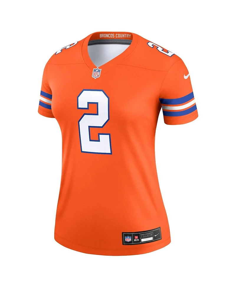 Nike Women's Patrick Surtain Ii Orange Denver Broncos Mile High Collection 1977 Throwback Player Legend Jersey