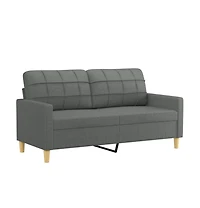 vidaXL 2-Seater Sofa Dark Gray 55.1" Fabric
