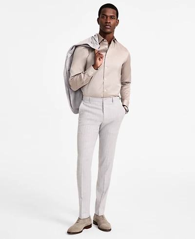 Calvin Klein Men's Slim Fit Linen Suit Pant