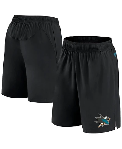 Fanatics Men's Black San Jose Sharks Authentic Pro Tech Shorts