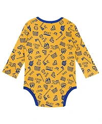Outerstuff Baby Boys and Girls Gold St. Louis Blues Dynamic Defender Long Sleeve Bodysuit