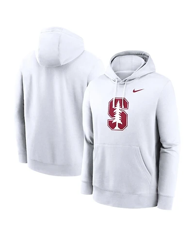 Nike Men's White Stanford Cardinal Primetime Evergreen Club Fleece Pullover Hoodie