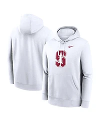 Nike Men's White Stanford Cardinal Primetime Evergreen Club Fleece Pullover Hoodie