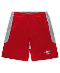 Fanatics Men's Scarlet/Silver San Francisco 49ers Big Tall Team Logo Shorts
