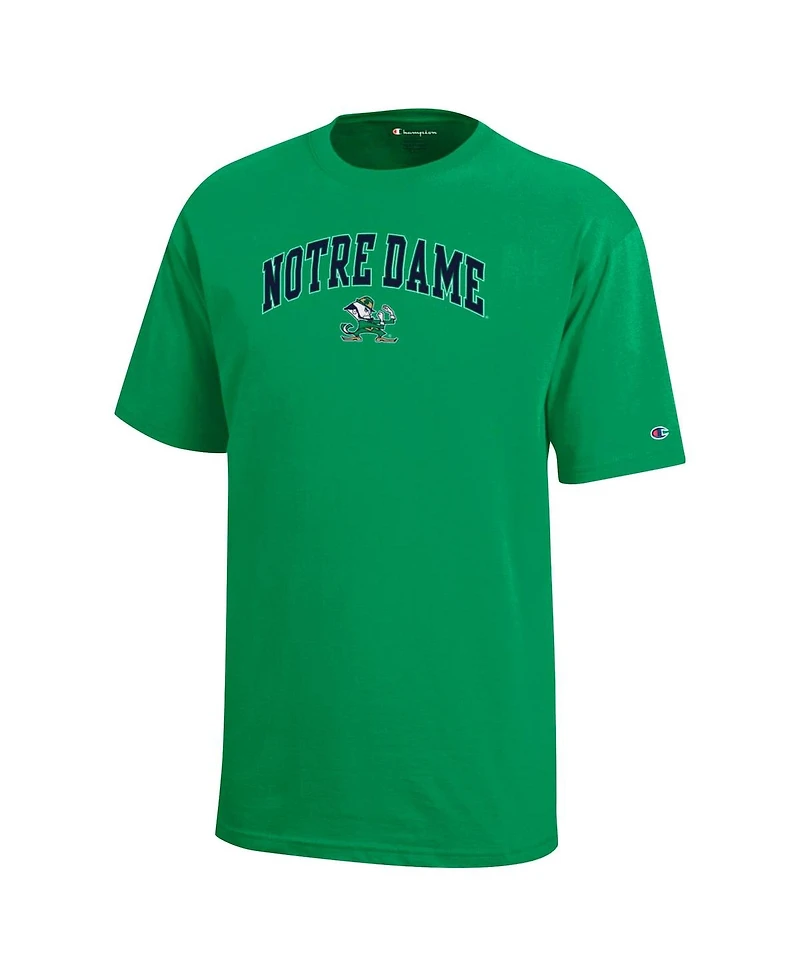 Champion Big Boys and Girls Green Notre Dame Fighting Irish Arch Over Logo T-Shirt