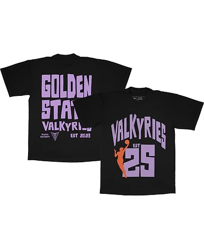 Playa Society Men's and Women's Eclipse Black Golden State Valkyries Premium T-Shirt