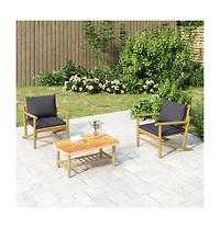 vidaXL Patio Coffee Table 35.4"x21.7"x14.6" Bamboo