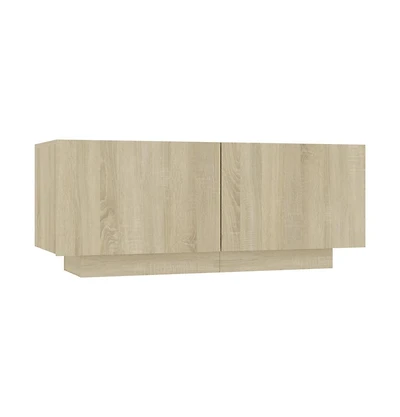 vidaXL Bedside Cabinet Sonoma Oak 39.4"x13.8"x15.7" Engineered Wood