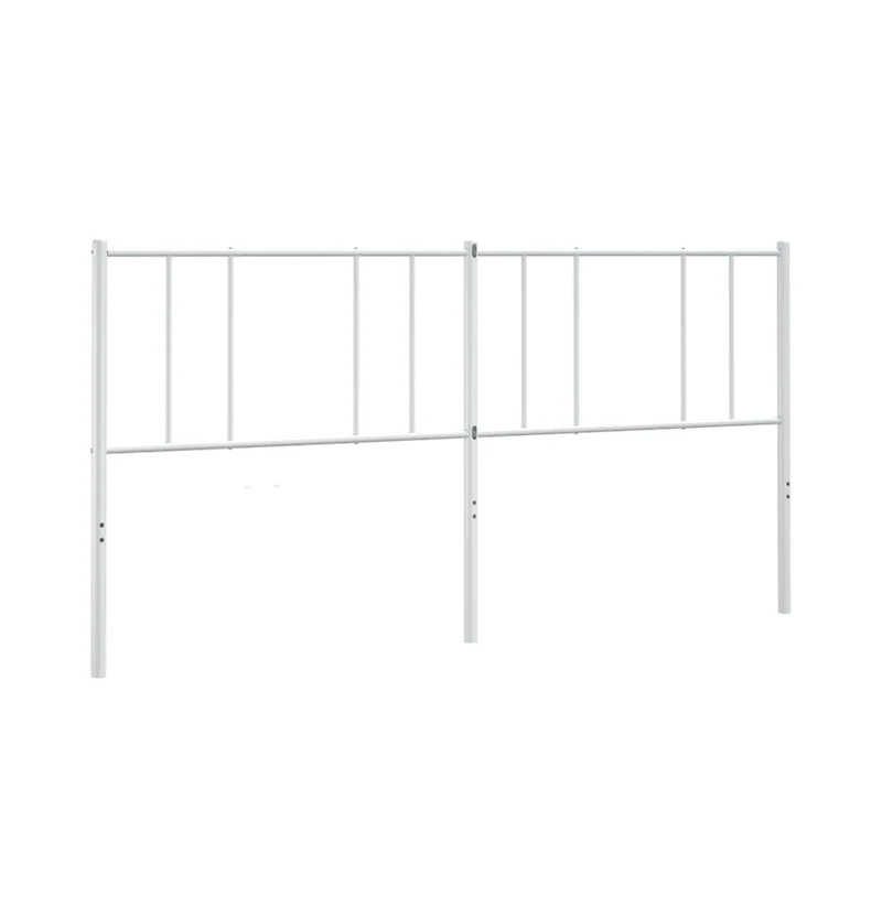 vidaXL Metal Headboard White 76"