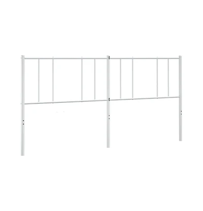 vidaXL Metal Headboard White 76"