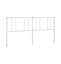 vidaXL Metal Headboard White 76"