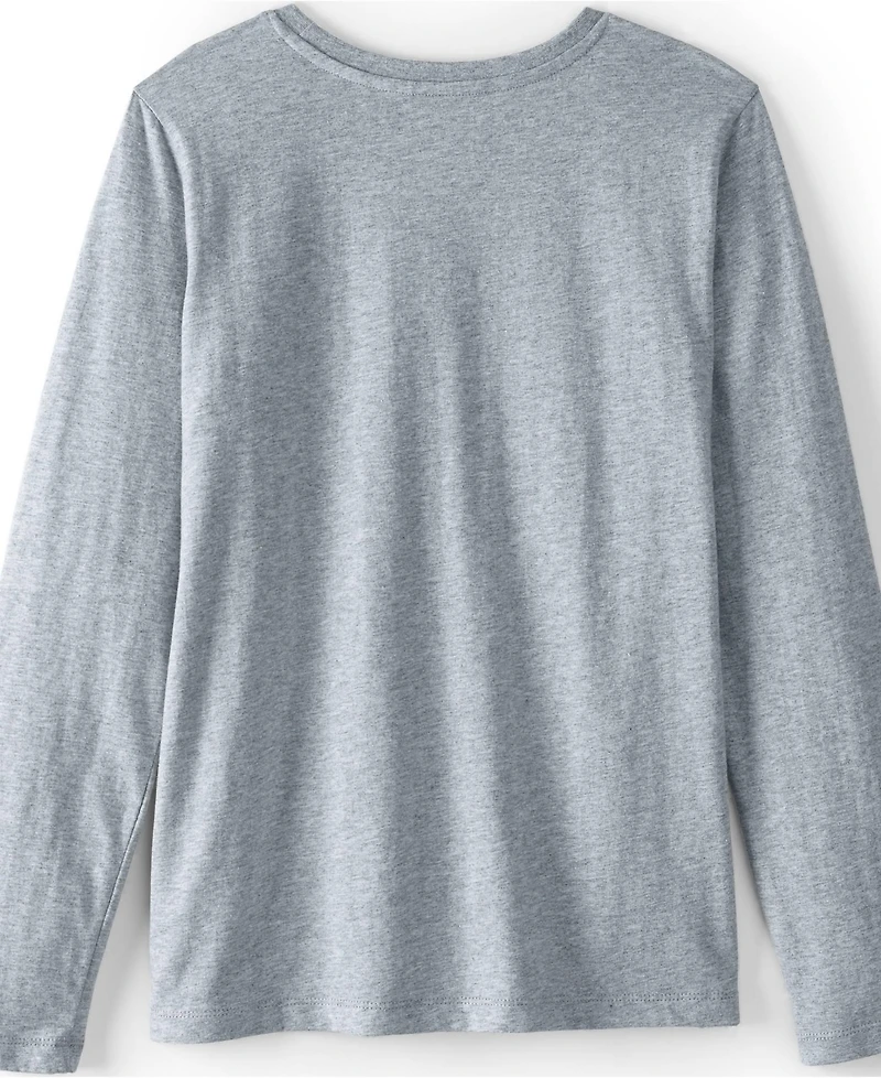 Lands' End Big Boys Husky Long Sleeve Graphic Tee