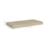 vidaXL Floating Wall Shelf Oak 19.7"x9.1"x1.5" Mdf