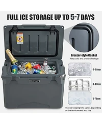 25 Qt Portable Cooler Rotomolded Ice Chest Insulated Ice Box