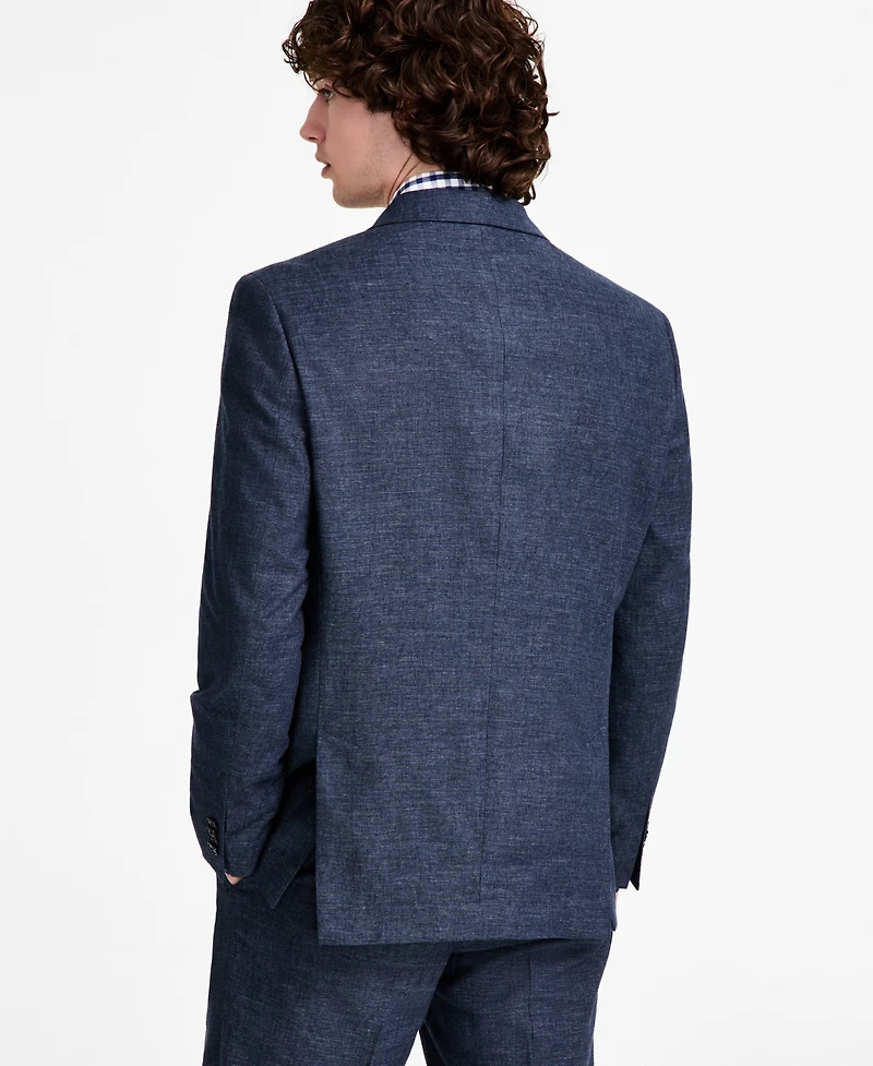 Tommy Hilfiger Men's Modern Fit Double Breasted Linen Suit Jacket