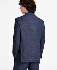 Tommy Hilfiger Men's Modern Fit Double Breasted Linen Suit Jacket