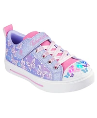 Skechers Little Girls' Twinkle Toes: Twinkle Sparks - Ombre Flutter Stay-Put Light-Up Casual Sneakers from Finish Line