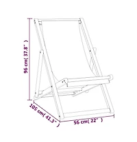 vidaXL Folding Beach Chair Solid Teak Wood