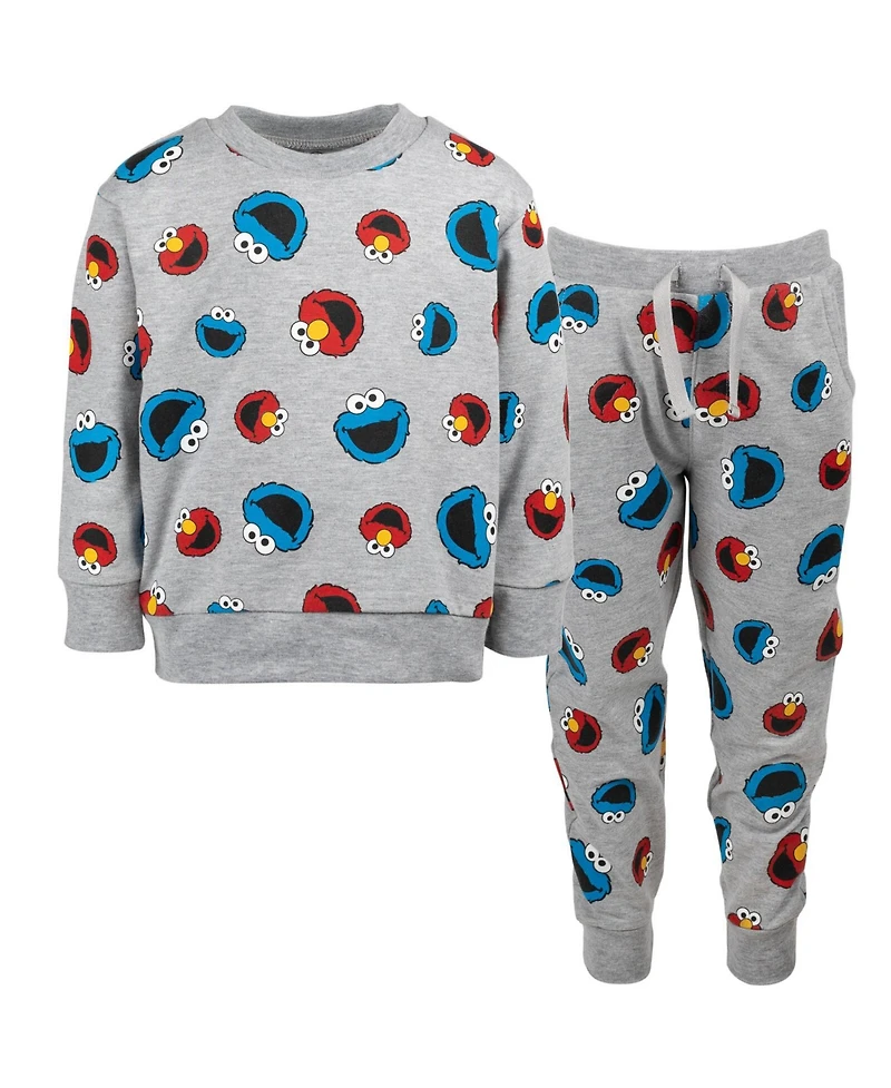 Sesame Street Baby Boys French Terry Sweatshirt and Pants Outfit Set