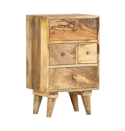 vidaXL Bedside Cabinet 14.2"x11.8"x23.6" Solid Mango Wood