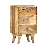vidaXL Bedside Cabinet 14.2"x11.8"x23.6" Solid Mango Wood