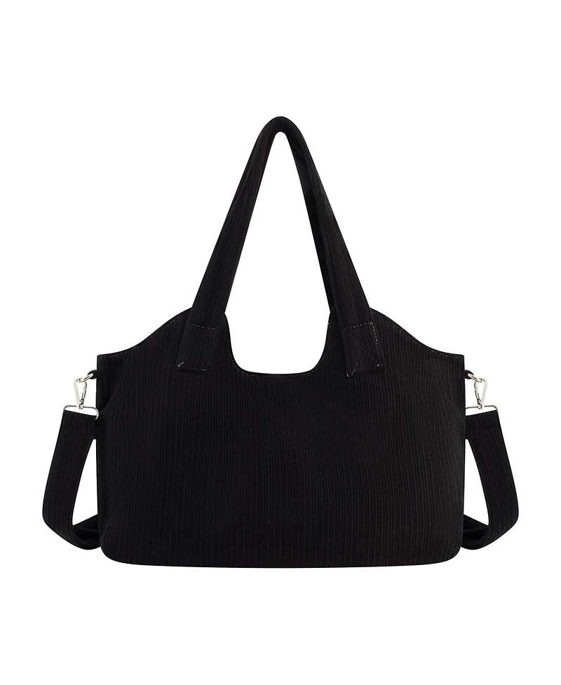 True Religion Horseshoe stitch Corduroy satchel.