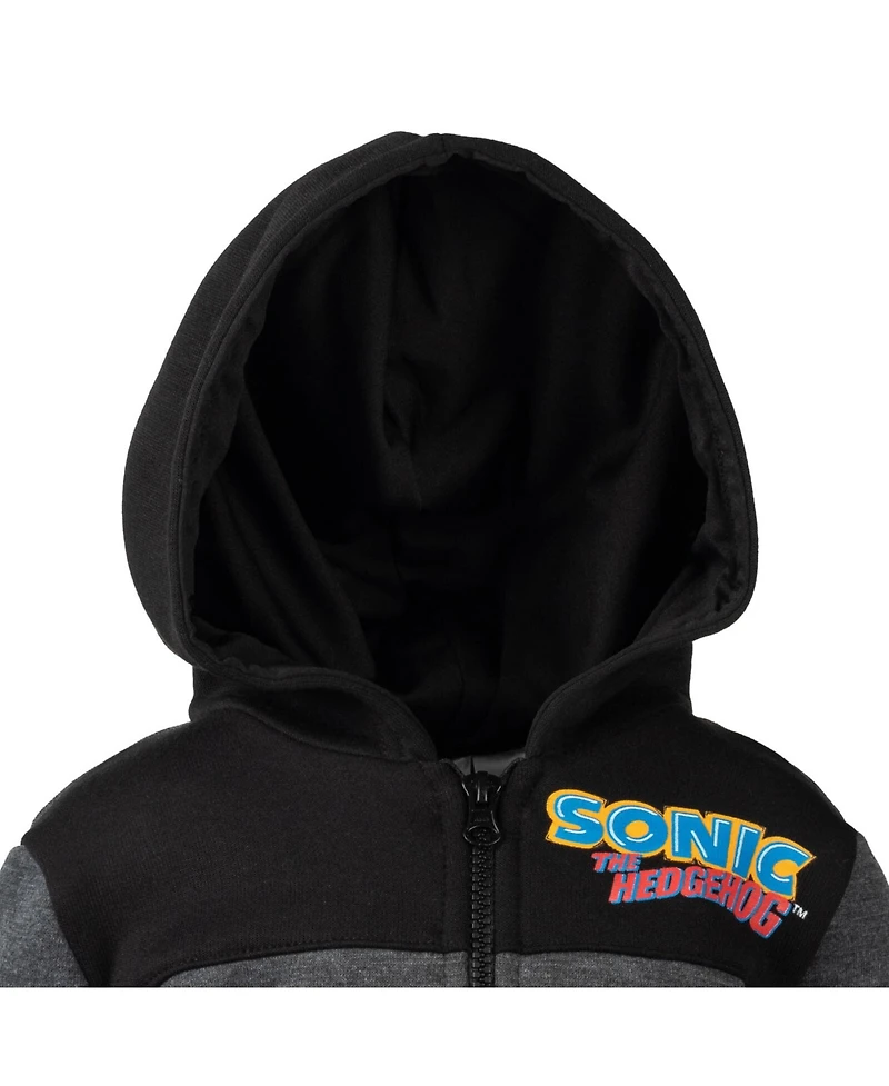 Sega Boys Sonic the Hedgehog Fleece Half Zip Hoodie to