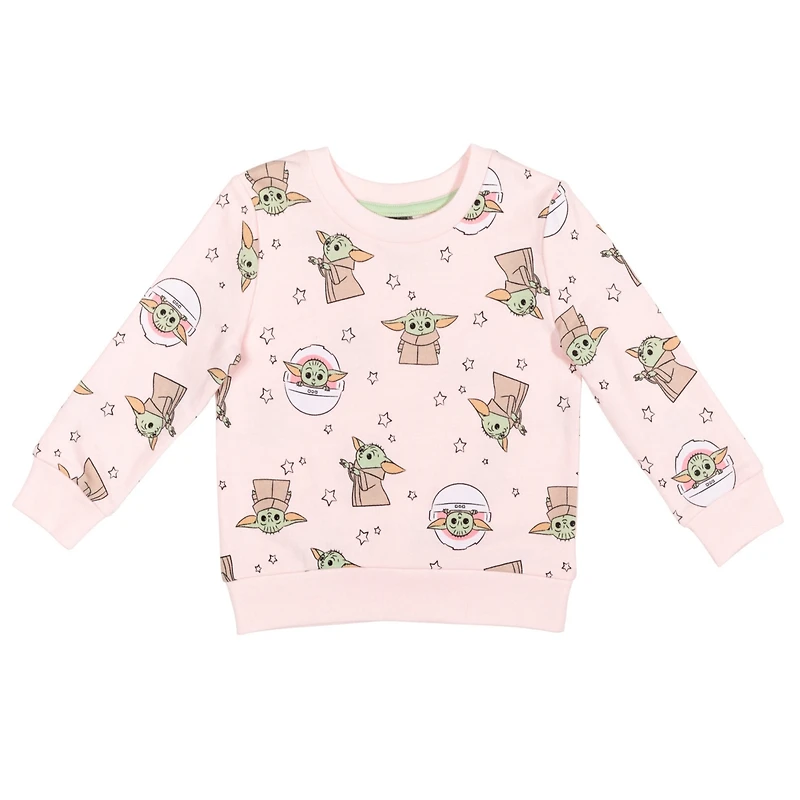 Star Wars Baby Girls The Mandalorian Yoda French Terry Sweatshirt to
