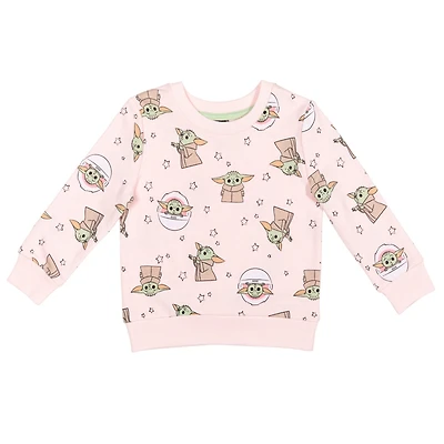 Star Wars Baby Girls The Mandalorian Yoda French Terry Sweatshirt to