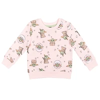 Star Wars Baby Girls The Mandalorian Yoda French Terry Sweatshirt to