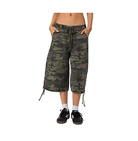 Edikted Women's Camo Cargo Bermuda Shorts