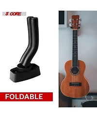 5 Core Guitar Wall Mount Hangers Display Wall Hook w Screws Soft Padding Holder for All Guitars - 2PCS