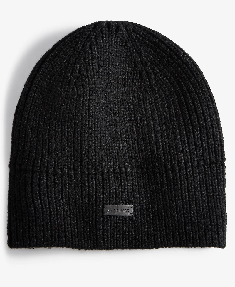 Cole Haan Men's No-Cuff Logo Beanie