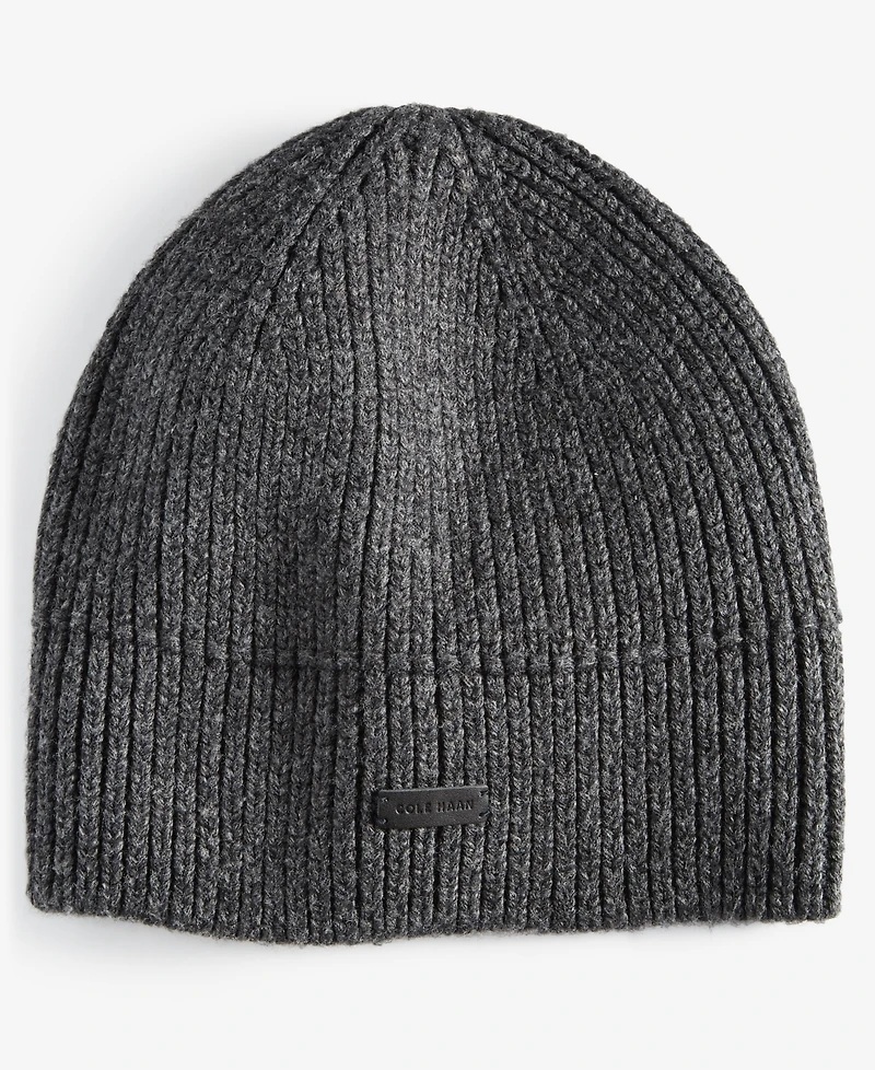 Cole Haan Men's No-Cuff Logo Beanie