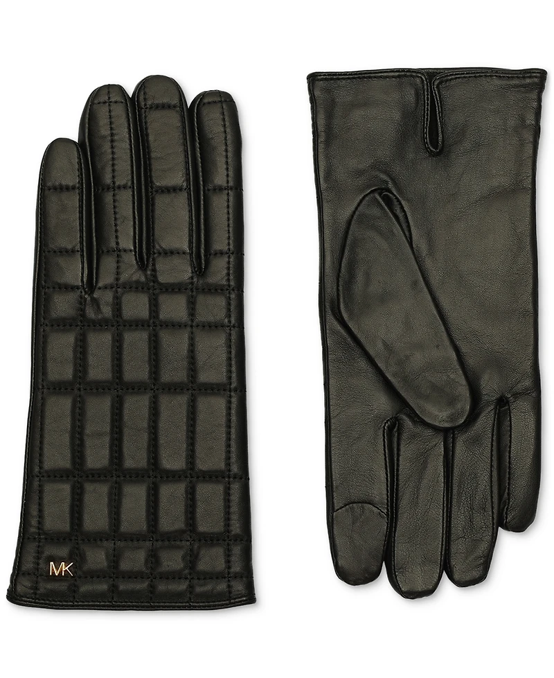 Michael Michael Kors Women's Quilted Leather Tech Gloves