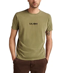 Lucky Brand Men's Small Army Logo with Small Back Hit T-Shirt