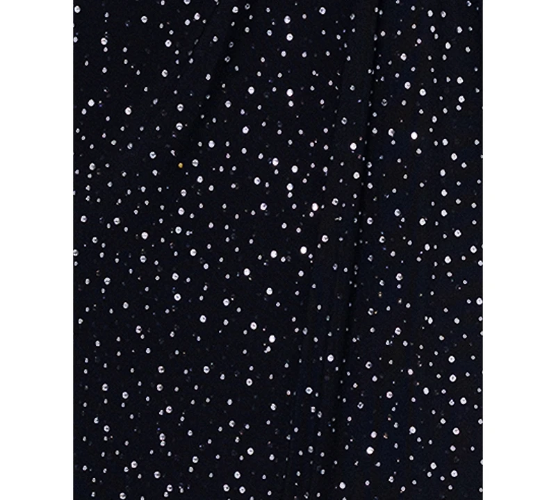 Betsy & Adam Women's Rhinestone Mesh Gown