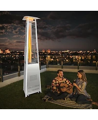 Inolait 42 000 Btu Stainless Steel Pyramid Patio Heater With Wheels