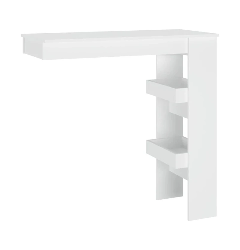 vidaXL Wall Bar Table White 40.2"x17.7"x40.7" Engineered Wood