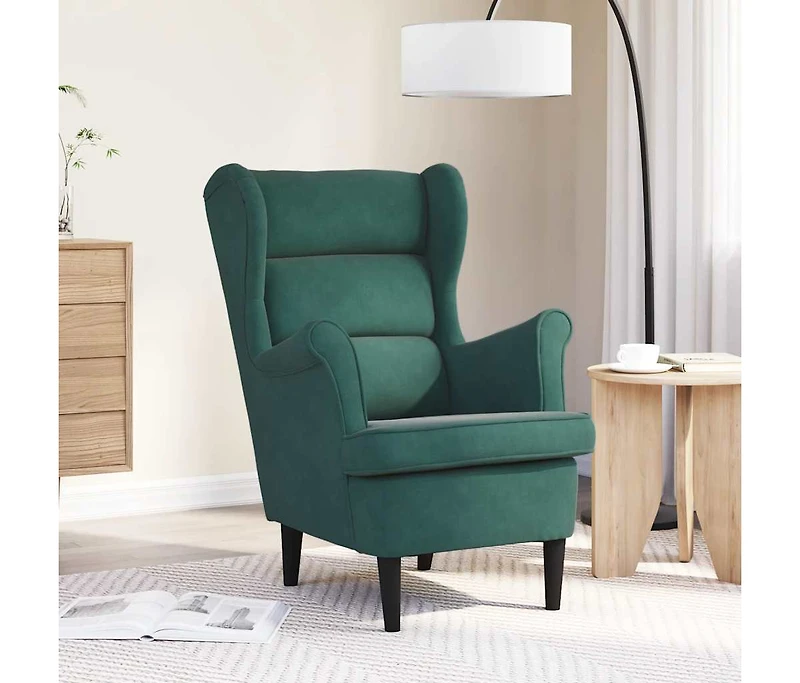 Armchair Dark Green Velvet