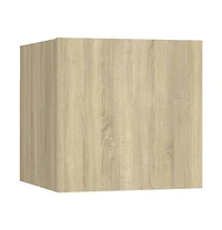 vidaXL Bedside Cabinet Sonoma Oak 12"x11.8"x11.8" Engineered Wood