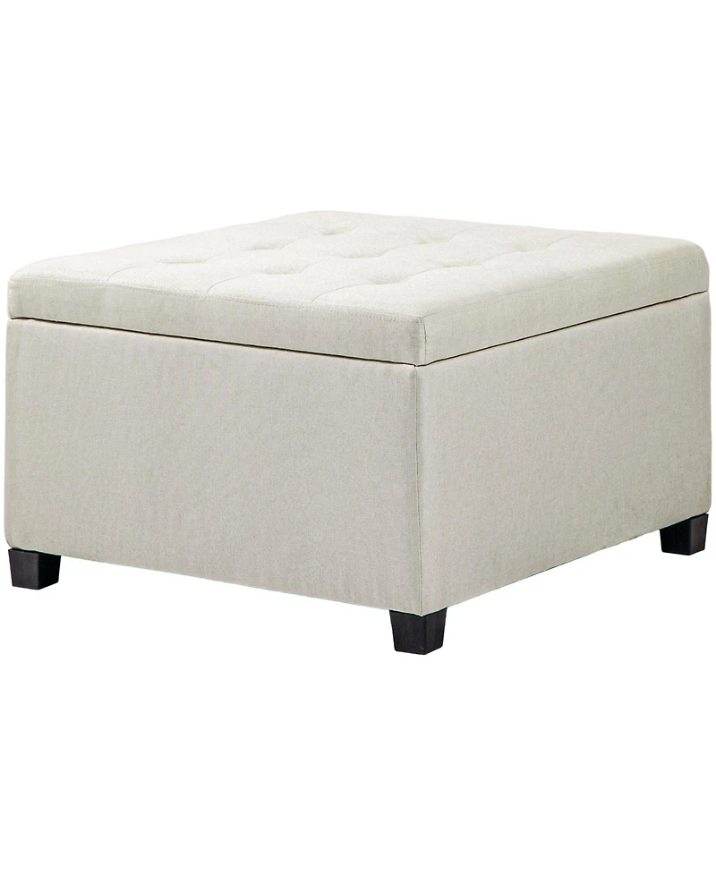 Homcom Fabric Tufted Storage Ottoman with Flip Top for Living Room Bedroom