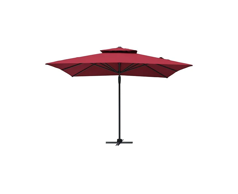 Casainc 11 Ft Square Cantilever Umbrella for Outdoor Patio, Gray