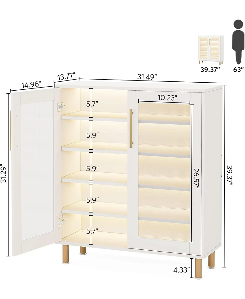 Tribesigns Shoe Cabinet Storage for Enterway, 24 Pairs Shoe Organizer Storage Rack
