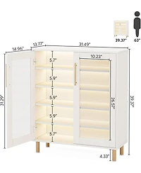Tribesigns Shoe Cabinet Storage for Enterway, 24 Pairs Shoe Organizer Storage Rack