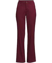 Lands' End Petite High Rise Chino Utility Straight Leg Pants