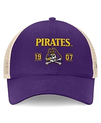 Top of the World Men's Purple Ecu Pirates Heritage Waylon Trucker Adjustable Hat