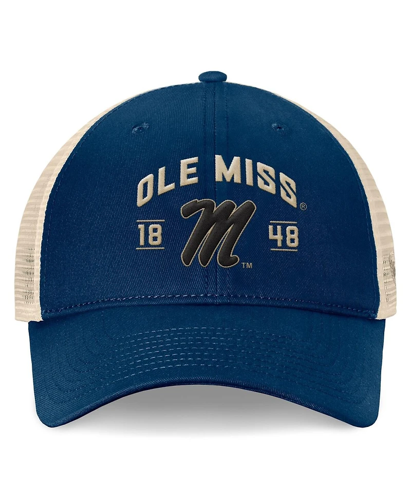 Top of the World Men's Navy Ole Miss Rebels Heritage Waylon Trucker Adjustable Hat